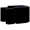 vidaXL 2-delige Salontafelset 42x42x41,5 cm gehard glas zwart