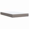 vidaXL Boxspring met matras stof taupe 120x190 cm