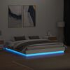 vidaXL Bedframe met LED-verlichting wit 200x200 cm