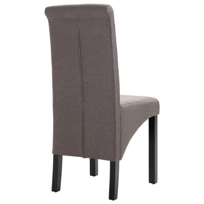 vidaXL Eetkamerstoelen draaibaar 2 st stof taupe