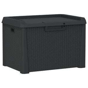 vidaXL Tuinbox 125 L polypropeen antracietkleurig