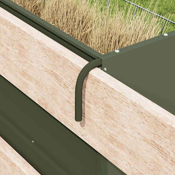 vidaXL Hangend Hooi Feeder Olijf Groen 61 x 33 x 66 cm