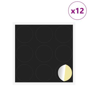 vidaXL Zelfklevende Schroefhoes 12 pcs Zwart &Oslash; 20 x 0,5 mm
