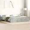 vidaXL Bedframe met hoofd- en voeteneinde betongrijs 180x200 cm
