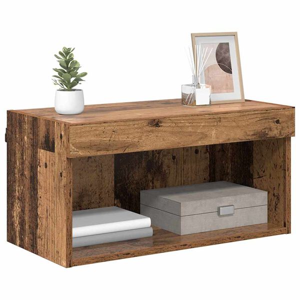vidaXL TV-kast Wandgemonteerd Oud Hout 60 x 30 x 30 cm Bewerkt hout
