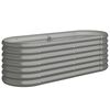 vidaXL Plantenbak 114x40x36 cm gegalvaniseerd staal grijs