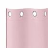 vidaXL Zwart-out Gordijnen met Ringen 2 pcs Babyroze 260 x 140 cm