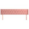 vidaXL Hoofdbord met randen 203x16x78/88 cm fluweel roze