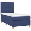vidaXL Boxspring met matras en LED stof blauw 80x200 cm