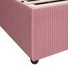 vidaXL Bedframe met matras Roze 90 x 200 cm Stof