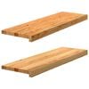 vidaXL Vensterbanken 2 st 80x25x2 cm massief eikenhout lichtbruin