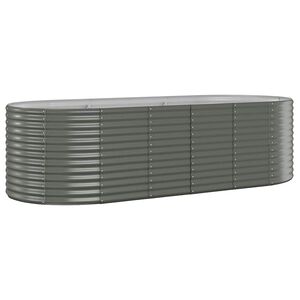 vidaXL Plantenbak 249x100x68 cm gegalvaniseerd staal grijs