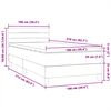 vidaXL Boxspring met matras en LED fluweel donkerblauw 100x210 cm