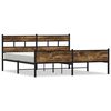 vidaXL Bedframe zonder matras metaal gerookt eikenkleurig 193x203 cm