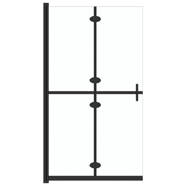 vidaXL Inloopdouchewand inklapbaar 80x190 cm ESG-glas transparant