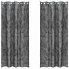 vidaXL Velvet Gordijnen 2 st Grijs 245 x 140 cm Fluweel