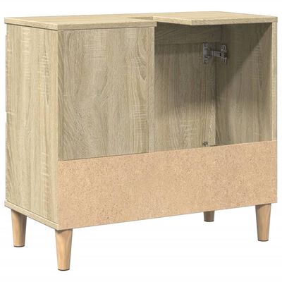 vidaXL Badkamerkast 65x33x60 cm bewerkt hout sonoma eikenkleurig