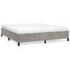vidaXL Bedframe zonder matras 160x200 cm fluweel lichtgrijs