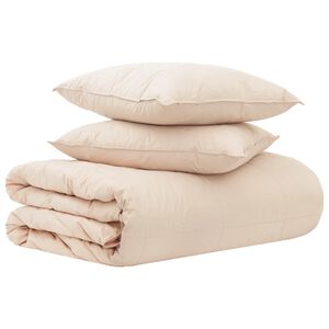 vidaXL Dekbedset 2 st 200 x 200 cm Alle seizoenen Kapokvezel Beige