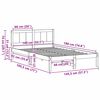 vidaXL Bedframe Wit 140 x 190 cm Massief grenenhout