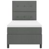 vidaXL Boxspringbed met matras Donkergrijs 90 x 200 cm Stof