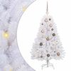 vidaXL Kunstkerstboom 120 cm PVC en staal Wit