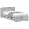 vidaXL Bedframe met opslag Betongrijs 90 x 190 cm Bewerkt hout