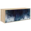 vidaXL Wandgemonteerd tv-meubel RAALTE 102 x 33 x 40 cm Sonoma Eiken