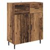vidaXL Hoge kast Oud Hout 69,5 x 34 x 180 cm Geengineerd Hout en Glas