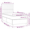 vidaXL Boxspring met matras en LED fluweel donkergrijs 90x200 cm