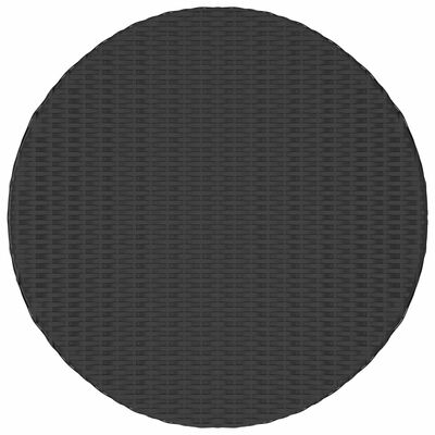 vidaXL 5-delige Loungeset met kussens poly rattan zwart