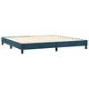 vidaXL Boxspring met matras en LED fluweel donkerblauw 200x200 cm