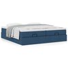 vidaXL Ottoman bed met matrassen 180x200cm stof blauw