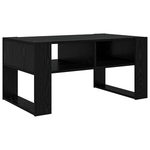 vidaXL Salontafel Zwart Eiken 92 x 53 x 45 cm Bewerkt hout
