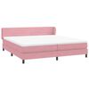 vidaXL Boxspringbed met matrassen 180x220 cm fluweel roze