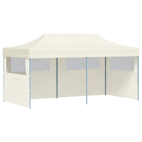 vidaXL Partytent pop-up inklapbaar 3x6 m crème