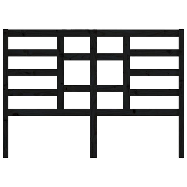 vidaXL Hoofdbord 166x4x104 cm massief grenenhout zwart
