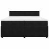 vidaXL Boxspring met matras fluweel zwart 200x200 cm