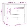 vidaXL Bijzettafel 40x40x39 cm massief grenenhout wit