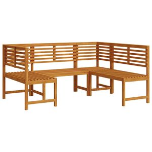 vidaXL Tuinbankset 3 pcs Bruin Massief Acaciahout