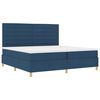 vidaXL Boxspringbed met matras met hoofdeinde Blauw 200 x 200 cm Stof