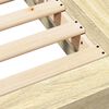 vidaXL Bedframe bewerkt hout sonoma eikenkleurig 90x190 cm