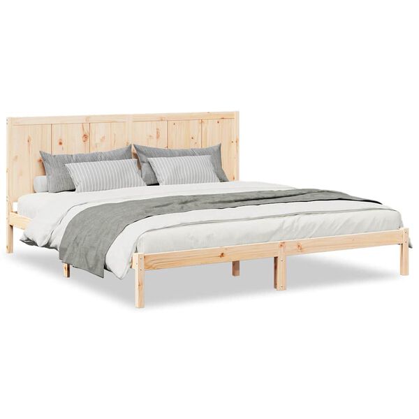 vidaXL Bedframe extra lang zonder matras massief hout 200x210 cm