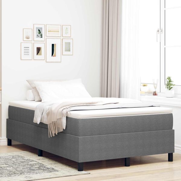 vidaXL Platform bedframe Lichtgrijs 120 x 190 cm Stof