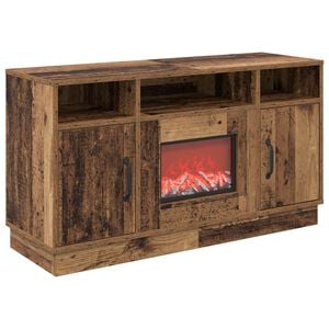 vidaXL Elektrische haard Oud hout 100 x 33 x 55 cm Bewerkt hout