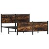 vidaXL Bedframe zonder matras metaal gerookt eikenkleurig 140x200 cm