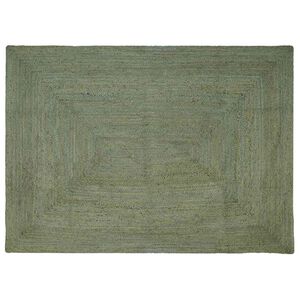 vidaXL Vloerkleden Rechthoekig Olijfgroen 240 x 340 cm Jute