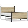 vidaXL Bedframe zonder matras metaal sonoma eikenkleurig 100x200 cm