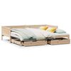 vidaXL Slaapbank met onderschuifbed en lades zonder matras 90x190 cm