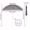 vidaXL Strandparasol Bruin Ø 206 x 209.5 cm Staal